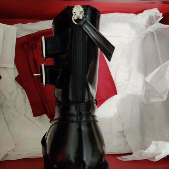 Tamara Mellon Military Abrasivato Combat Boots in Black 37 7 - Picture 15 of 15